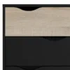 OSLO Chest of 4 Drawers (2+2) in Black and Oak - Image 8