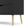 OSLO Chest of 4 Drawers (2+2) in Black and Oak - Image 7