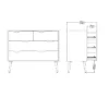 OSLO Chest of 4 Drawers (2+2) in Black and Oak - Image 3