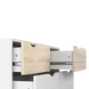 OSLO Chest of 5 Drawers (2+3) in White and Oak - Image 4
