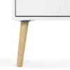 OSLO Chest of 5 Drawers (2+3) in White and Oak - Image 3