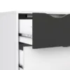 OSLO Chest of 5 Drawers (2+3) in White and Black Matt - Image 4