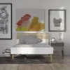 OSLO Euro Single Bed (90x200cm) in White and Oak - Image 6