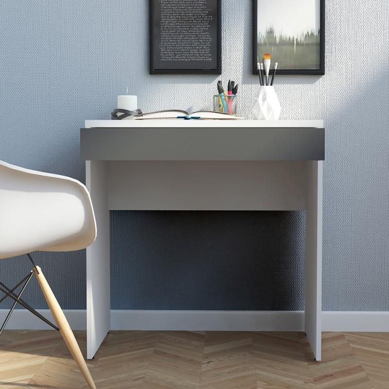 FUNCTION PLUS Desk in White and Grey