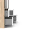 LINE Wardrobe 2 Doors 4 Drawers in Oak with White High Gloss - Image 3