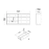 MAY Chest of 6 Drawers (3+3) in White - Image 4