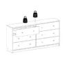 MAY Chest of 6 Drawers (3+3) in White - Image 2