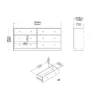 MAY Chest of 6 Drawers (3+3) in Black - Image 4