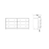 MAY Chest of 6 Drawers (3+3) in Black - Image 3