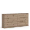 MAY Chest of 6 Drawers (3+3) in Jackson Hickory Oak