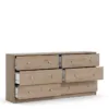 MAY Chest of 6 Drawers (3+3) in Jackson Hickory Oak - Image 10