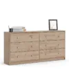 MAY Chest of 6 Drawers (3+3) in Jackson Hickory Oak - Image 8