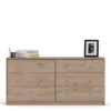 MAY Chest of 6 Drawers (3+3) in Jackson Hickory Oak - Image 7