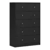 MAY Chest of 5 Drawers in Black