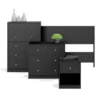 MAY Chest of 5 Drawers in Black - Image 10