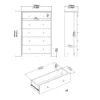 MAY Chest of 5 Drawers in Truffle Oak - Image 4