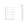 MAY Chest of 5 Drawers in Coffee - Image 3