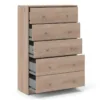 MAY Chest of 5 Drawers in Jackson Hickory Oak - Image 11