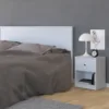 MAY Bedside 1 Drawer in White - Image 8