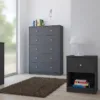 MAY Bedside 1 Drawer in Grey - Image 6