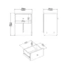 MAY Bedside 1 Drawer in Black - Image 4