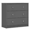 MAY Chest of 3 Drawers in Grey