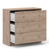 MAY Chest of 3 Drawers Jackson Hickory Oak - Image 10