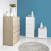NOVA Bedside 2 Drawers in White - Image 2