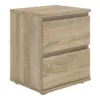 NOVA Bedside 2 Drawers in Oak