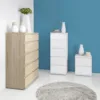 NOVA Narrow Chest of Drawers in White - Image 3
