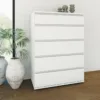 NOVA Chest of 5 Drawers in White - Image 4