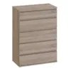 NOVA Chest of 5 Drawers in Truffle Oak