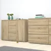 NOVA Sideboard 3 Drawers 2 Doors in Oak - Image 3