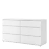 NOVA Wide Chest of 6 Drawers (3+3) in White - Image 8