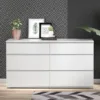 NOVA Wide Chest of 6 Drawers (3+3) in White - Image 5