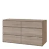 NOVA Wide Chest of 6 Drawers (3+3) in Truffle Oak - Image 5