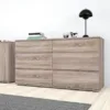 NOVA Wide Chest of 6 Drawers (3+3) in Truffle Oak - Image 4