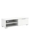 MATCH TV Unit 1 Drawer 2 Shelves in White High Gloss