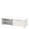 MATCH TV Unit 1 Drawer 2 Shelves in White High Gloss - Image 4