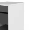 FUNCTION PLUS Mobile File Cabinet 2 Drawers 1 Shelf in White and Grey - Image 3