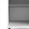 FUNCTION PLUS Mobile File Cabinet 2 Drawers 1 Shelf in White and Grey - Image 2