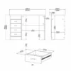 FUNCTION PLUS 4 Drawers Desk in White - Image 4