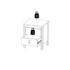 MADRID Bedside Table 2 Drawers in White - Image 2