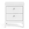 MADRID Bedside Table 2 Drawers in White - Image 12