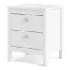MADRID Bedside Table 2 Drawers in White - Image 11