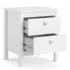 MADRID Bedside Table 2 Drawers in White - Image 10