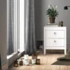 MADRID Bedside Table 2 Drawers in White - Image 8
