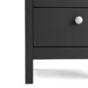 MADRID Bedside Table 2 Drawers in Matt Black - Image 5