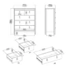 MADRID Chest 3+2 Drawers in White - Image 4