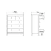 MADRID Chest 3+2 Drawers in Matt Black - Image 3